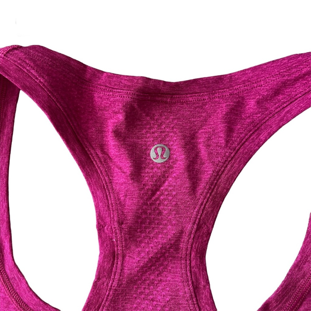 Lululemon Swiftly Tech Racerback Tank Top Pow Pink Ripened Raspberry Size 12 - Picture 3 of 5